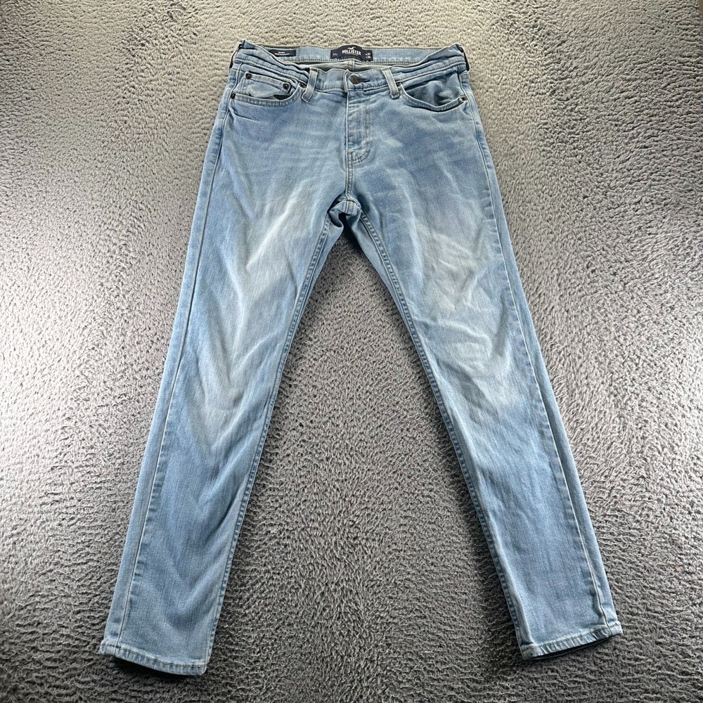 Hollister Epic Flex Jeans Mens 32x30 Blue Cotton Denim Skinny Workwear Stretch